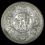 India-British George V Silver 1919 (C) Rupee Calcutta Mint KM# 524 (27 323)