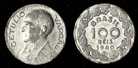 BRAZIL Dr. Getulio Vargas Copper-Nickel 1940 100 Reis   KM# 544 ( 27 603)