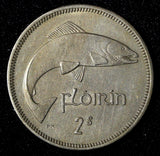 Ireland Republic 1959 Florin 2 Scilling Salmon KM# 15a (28 959)
