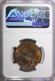 Lundy Bronze 1929 Puffin 1 Year Type  NGC MS65 BN TOP GRADED X# Tn2 (50)