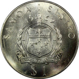 SAMOA 1969 1 Tala Death of Robert Louis Stevenson 38.8mm ch.UNC Toned KM# 8 (71)