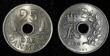 DENMARK Frederik IX Copper-Nickel 1966  25 Øre UNC/BU KM# 855.1 (27 716)