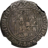 SPAIN Ferdinand V &Isabella I Silver (1497-1504) P 1 Real SEGOVIA NGC VF DETAILS