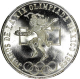 MEXICO Silver 1968 Mo  25 Pesos NGC MS67 Olympic Games Even Rings KM# 479.1 (8)