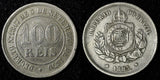 BRAZIL Pedro II  1883 100 Reis Rio de Janeiro  VF KM# 477  (28 357)