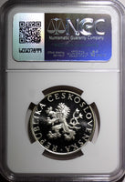 Czechoslovakia PROOF Silver 1955 10 Korun Liberation NGC PF68 UC TOP GRADE KM42