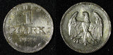 Germany - Weimar Republic Silver 1924 A 1 Mark Berlin Mint KM# 42 (30 076)