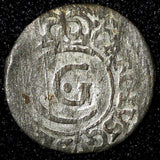 Swedish Livonia City of Riga Carl X Gustav Silver 1657 1 Solidus KM# 50 (27 766)