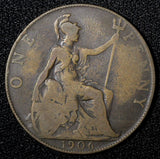 Great Britain Edward VII Bronze 1906 1 Penny KM# 794.2 (28 410)