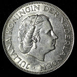 Netherlands Juliana Silver 1959 2 1/2 Gulden 15g.  33mm KM# 185  (28 504)