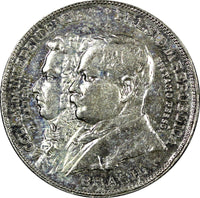 BRAZIL Silver 1922 2000 Reis Independence Centennial 1 YEAR TYPE KM# 523 (129)