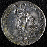 Netherlands UTRECHT Silver 1794 1 Gulden Last Year Type Toned KM# 102.3 (222)