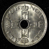 Norway Haakon VII Copper-Nickel 1948 50 Ore UNC Nice Toned KM# 386 (27 410)