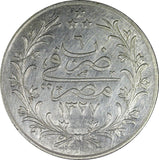 EGYPT  Mehmed V Silver AH1327 6 H (1913) 20 Qirsh 40 mm aUNC Toned KM# 310 (6)