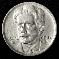 Brazil Oswaldo Cruz Copper-Nickel 1937 400 Reis KM# 539 (27 774)