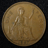 Great Britain George VI Bronze 1947 1 Penny KM# 845 (28 922)
