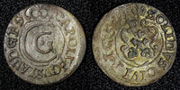 Sweden Livonia City of Riga Carl X Gustav Silver 1657 1 Solidus KM# 50 (27 752)