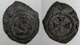 SICILY Italian states Manfred (1258-1266) Billon 1 Denaro 0.49g. (26 660)