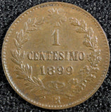 ITALY Umberto I Copper 1899 R 1 Centesimo UNC  KM# 29 (23 930)