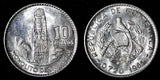 GUATEMALA Silver 1961 10 Centavos  ch.UNC Mint Luster KM# 262 (27 828)