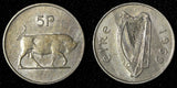 Ireland Republic Copper-Nickel 1969 5 Pence Bull 1st Year Type KM# 22 (28 852)