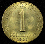 AUSTRIA Aluminium-Bronze 1961 Schilling BETTER DATE BU COIN KM# 2886 (26 722)