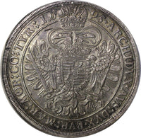 Hungary Leopold I Silver 1695 KB Thaler 45mm NGC AU53 RARE Dav-3264 KM# 214.8