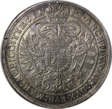 Hungary Leopold I Silver 1695 KB Thaler 45mm NGC AU53 RARE Dav-3264 KM# 214.8