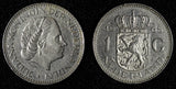 Netherlands Juliana Nickel 1968 1 Gulden 25 mm Royal Dutch XF KM# 184a (30 008)