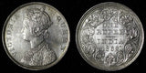 India-British Victoria Silver 1862 (B) Rupee Better Date aUNC KM# 473.1 (28 304)