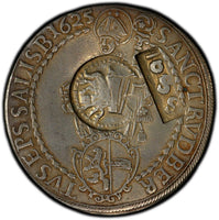 RUSSIA Silver 1655 Yefimok PCGS XF40 C/M on Salzburg Thaler D-3504 RARE Ex.Fuchs