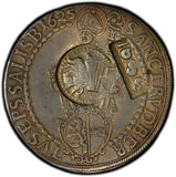 RUSSIA Silver 1655 Yefimok PCGS XF40 C/M on Salzburg Thaler D-3504 RARE Ex.Fuchs