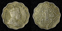 India-British Edward VII 1908 1 Anna Nice Toned KM# 504 (27 622)