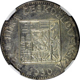 Czechoslovakia Silver 1930 10 Korun 30 mm NGC AU DETAILS KM# 15 (043)