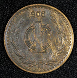 Mexico ESTADOS UNIDOS MEXICANOS Bronze 1906 1 Centavo narrow date KM# 415 (879)