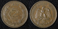 MEXICO  Bronze 1935 Mo 2 Centavos 	SCARCE DATE  KM# 419 (27 889)