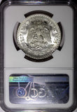 Mexico ESTADOS UNIDOS MEXICANOS Silver 1944 M 1 Peso NGC MS67 GEM BU KM# 455 (1)