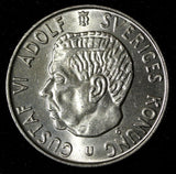 SWEDEN Gustaf VI Adolf Silver 1965 U 2 Kronor  UNC KM# 827 (28 712)