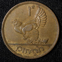 Ireland Republic Bronze 1946 1 Penny Hen with chicks KM# 11 (28 235)
