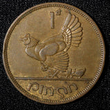 Ireland Republic Bronze 1946 1 Penny Hen with chicks KM# 11 (28 235)