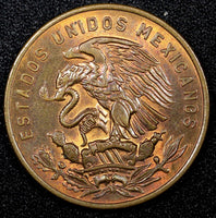 MEXICO  Bronze 1957 Mo 20 Centavos  RED GEM BU  KM# 440 (26 621)