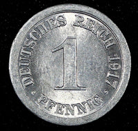 Germany-Empire Aluminum 1917 A 1 Pfennig WWI RANDOM PICK (1 Coin) (26 871)