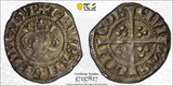 GREAT BRITAIN Edward I.Silver(1279-1307) 1/2 Penny Lincoln PCGS AU50 TOP GRADED