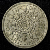 Great Britain Elizabeth II 1957 Florin 2 Shillings KM# 906  (28 214)