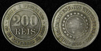 BRAZIL Copper-Nickel 1896 200 Reis 32 mm  KM# 493 (27 818)