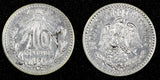 Mexico ESTADOS UNIDOS MEXICANOS Silver 1909 M 10 Centavos BETTER DATE KM#428 (4)