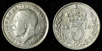 Great Britain George V Silver 1916 3 Pence  Maundy KM# 813 (28 336)