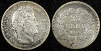 FRANCE Louis Philippe I Silver 1846 A 25 Centimes Paris Mint KM# 755.1 (24 700)
