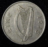 Ireland Republic Copper-Nickel 1975 10 Pence Salmon KM# 23 (28 960)