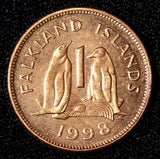 Falkland Islands Elizabeth II 1998 1 Penny Penguins BU KM# 2a RANDOM PICK (1 C)